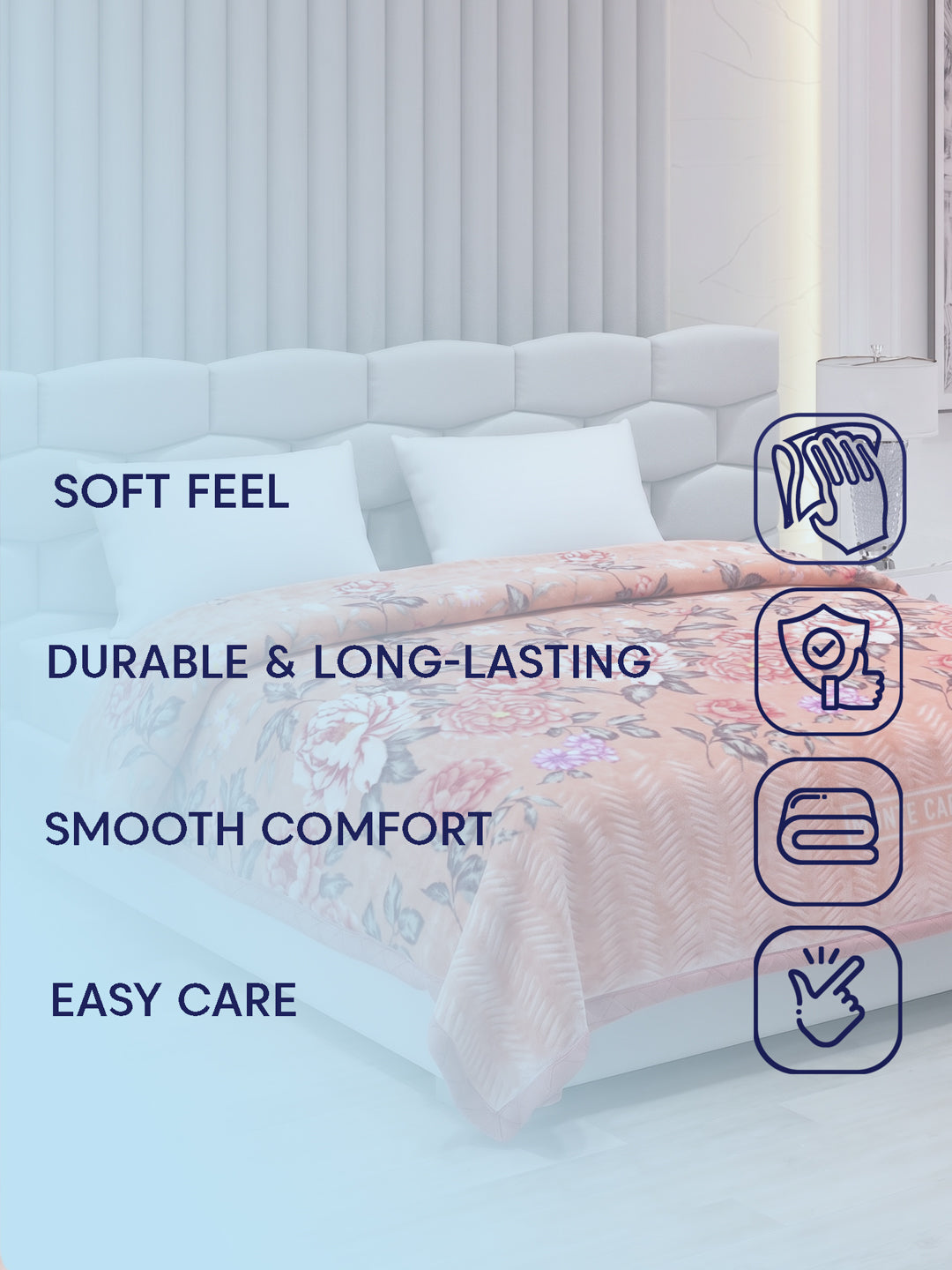 Printed Double Bed 3 Ply 900 GSM Blanket for Winter (Wild Side), Weight 4.8 kg