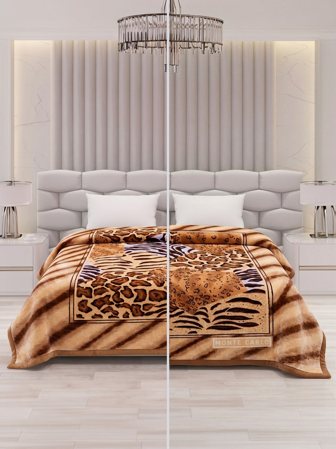 Printed Double Bed 3 Ply 900 GSM Blanket for Winter (Wild Side), Weight 4.8 kg