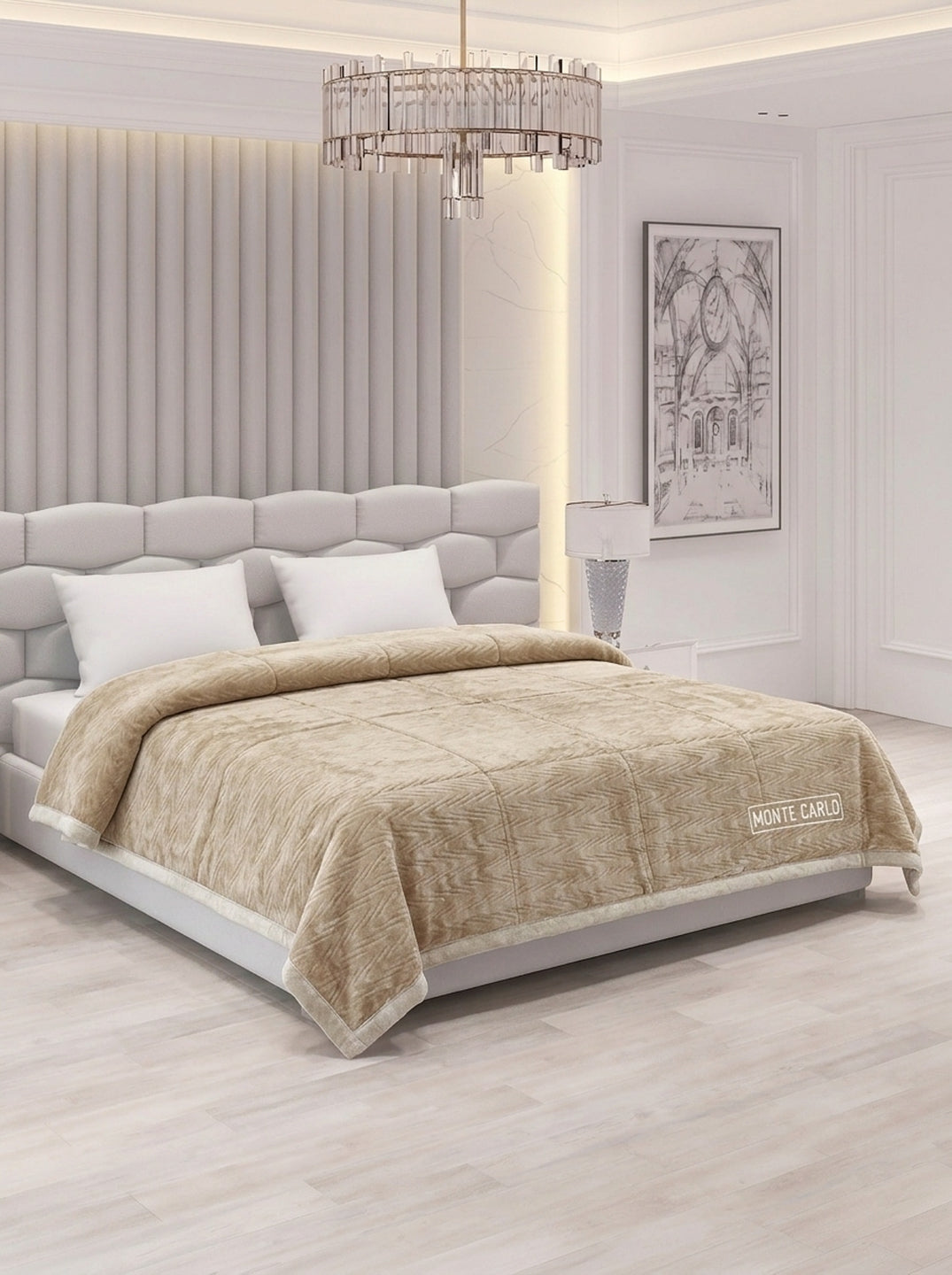 Printed Double Bed 2 Ply 840 GSM Blanket for Winter (Windsor), Weight 4.4 kg