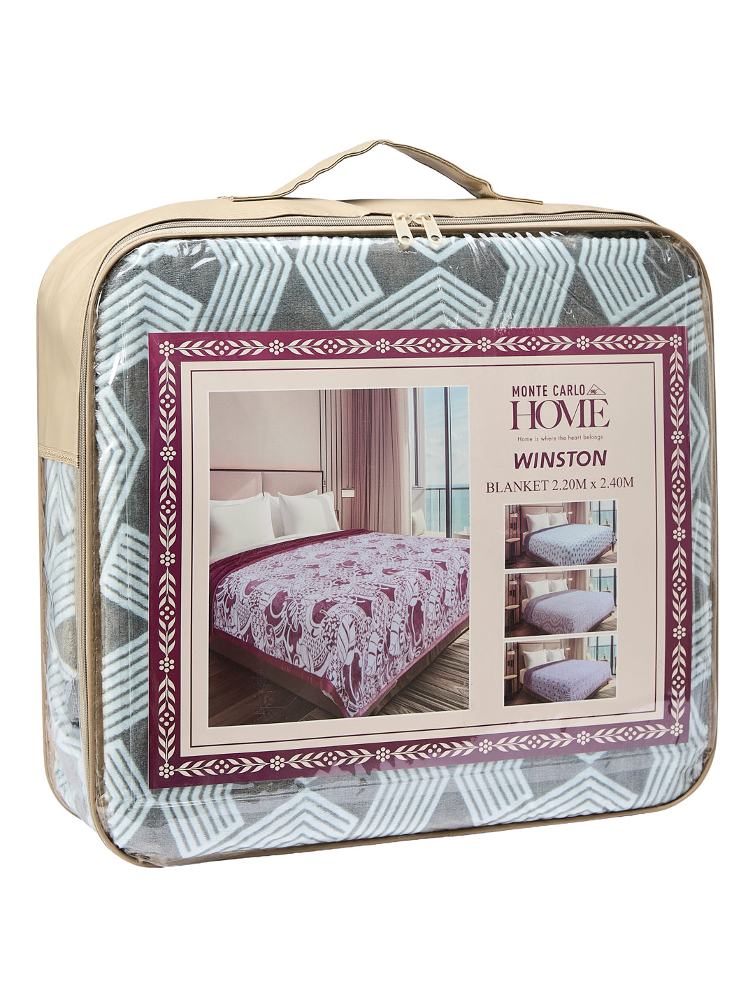 Printed Double Bed 2 Ply 470 GSM Blanket for Winter (Winston), Weight 2.5 kg