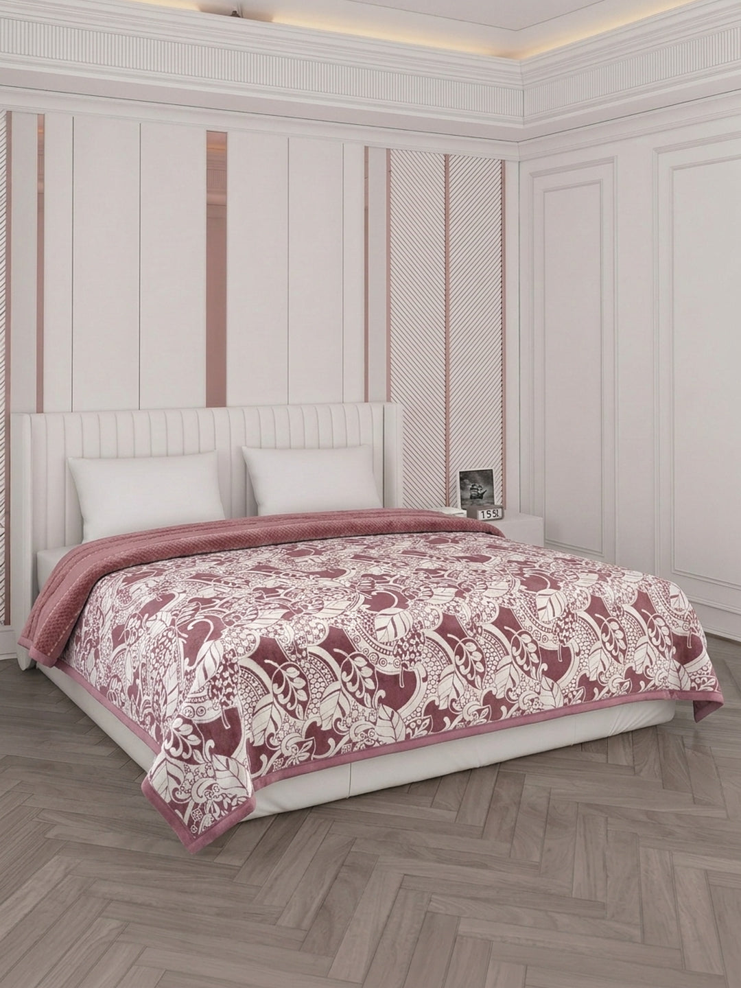 Printed Double Bed 2 Ply 470 GSM Blanket for Winter (Winston), Weight 2.5 kg