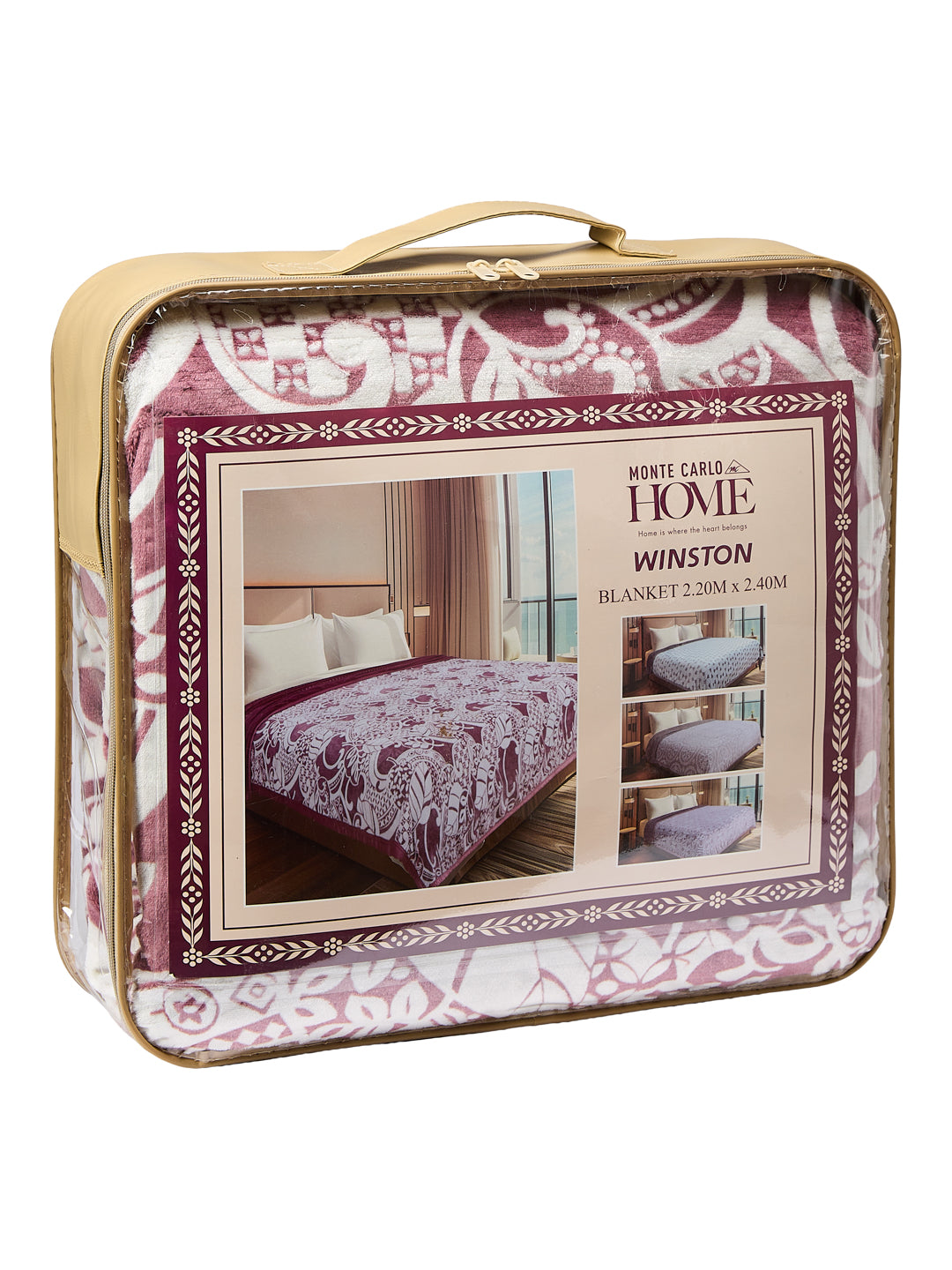 Printed Double Bed 2 Ply 470 GSM Blanket for Winter (Winston), Weight 2.5 kg