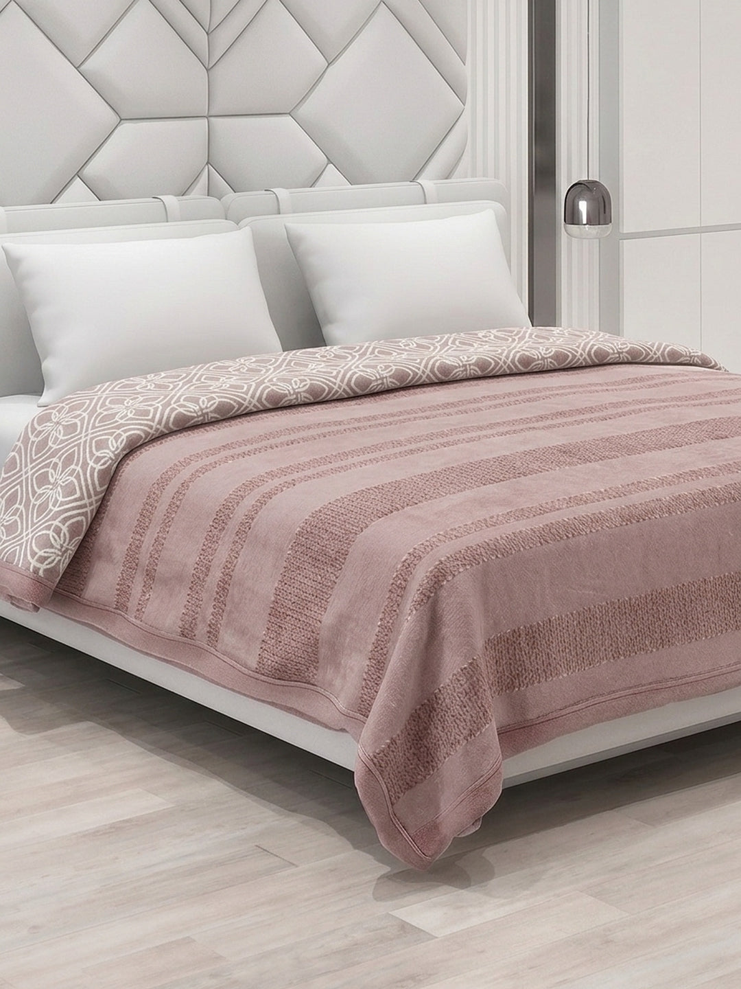 Printed Double Bed 2 Ply 470 GSM Blanket for Winter (Winston), Weight 2.5 kg