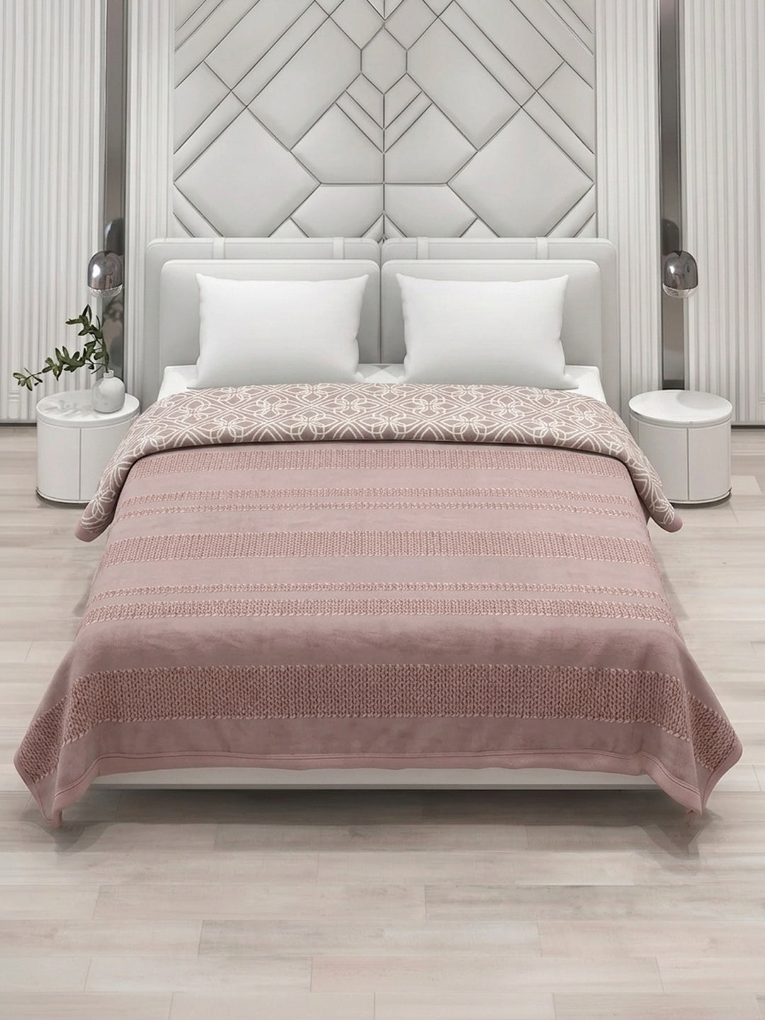 Printed Double Bed 2 Ply 470 GSM Blanket for Winter (Winston), Weight 2.5 kg