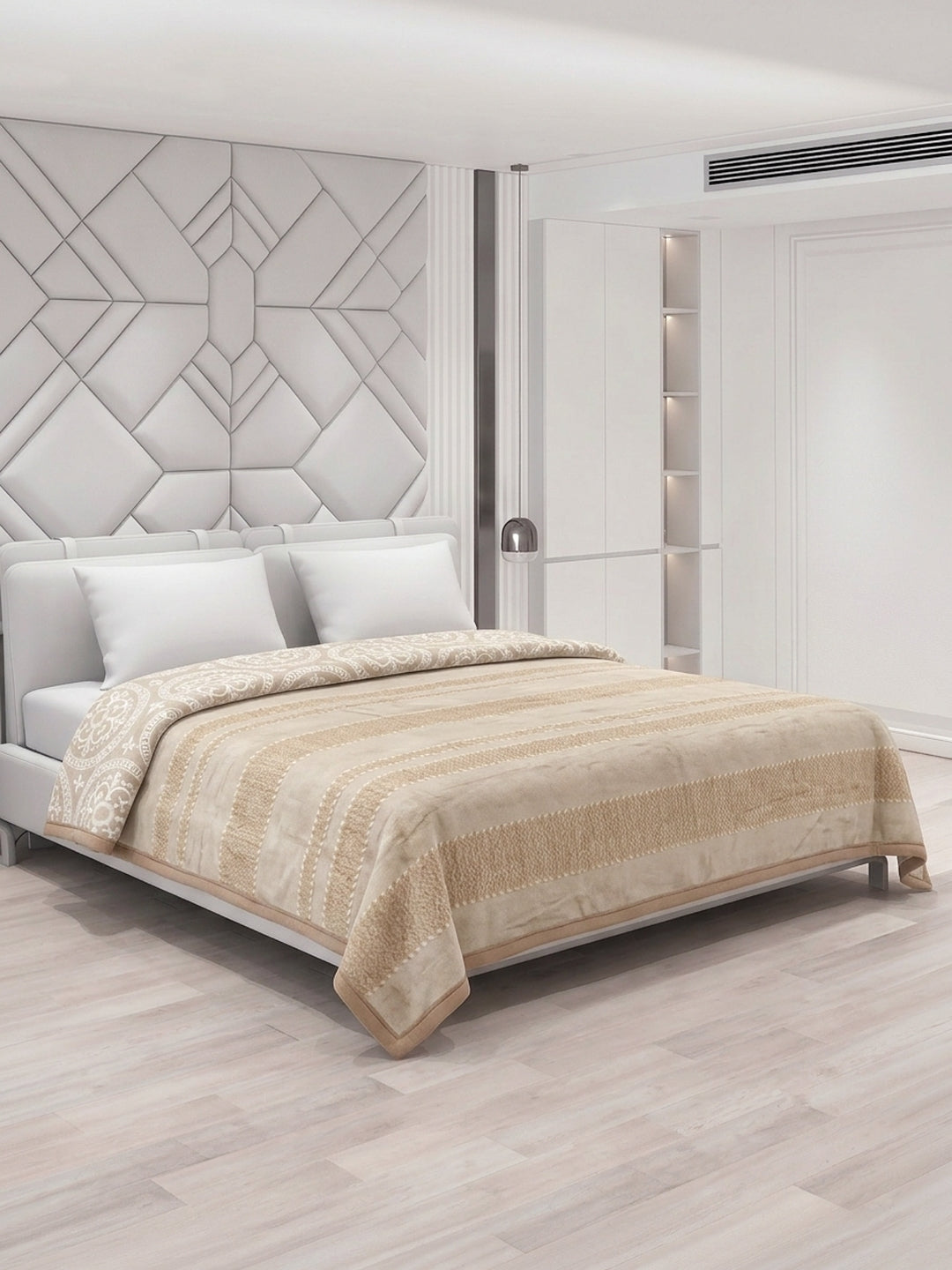 Printed Double Bed 2 Ply 470 GSM Blanket for Winter (Winston), Weight 2.5 kg