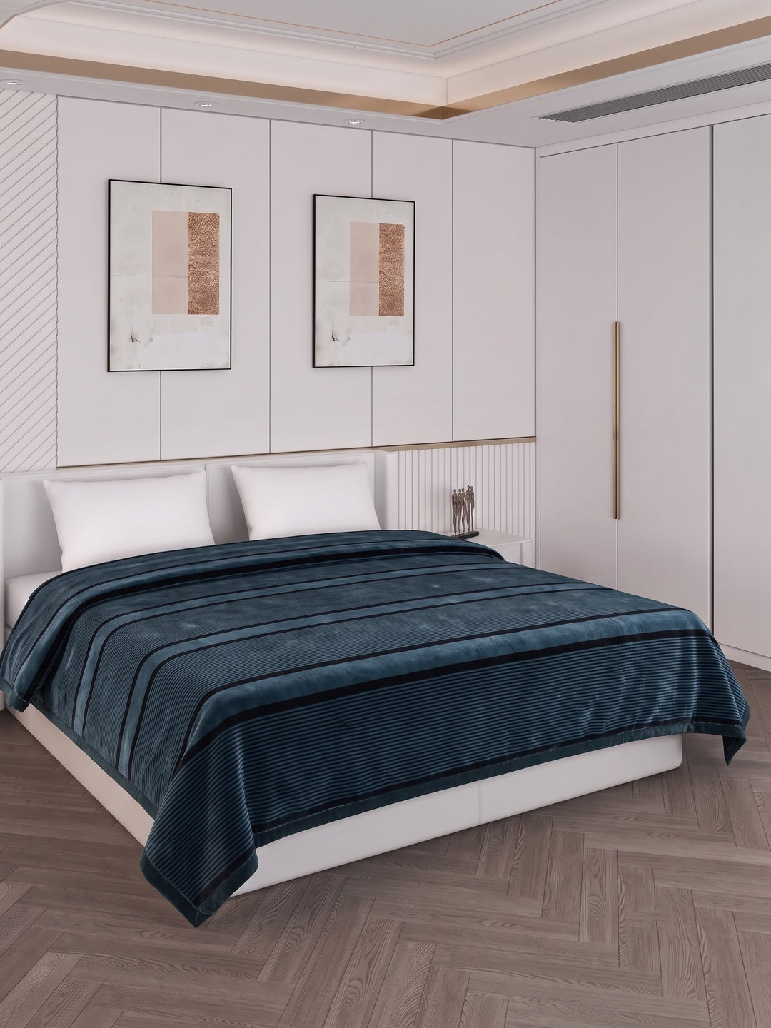 Printed Double Bed 2 Ply 990 GSM Blanket for Winter (Zurich), Weight 5.2 kg