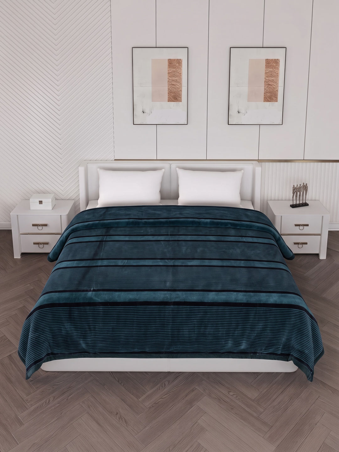 Printed Double Bed 2 Ply 990 GSM Blanket for Winter (Zurich), Weight 5.2 kg