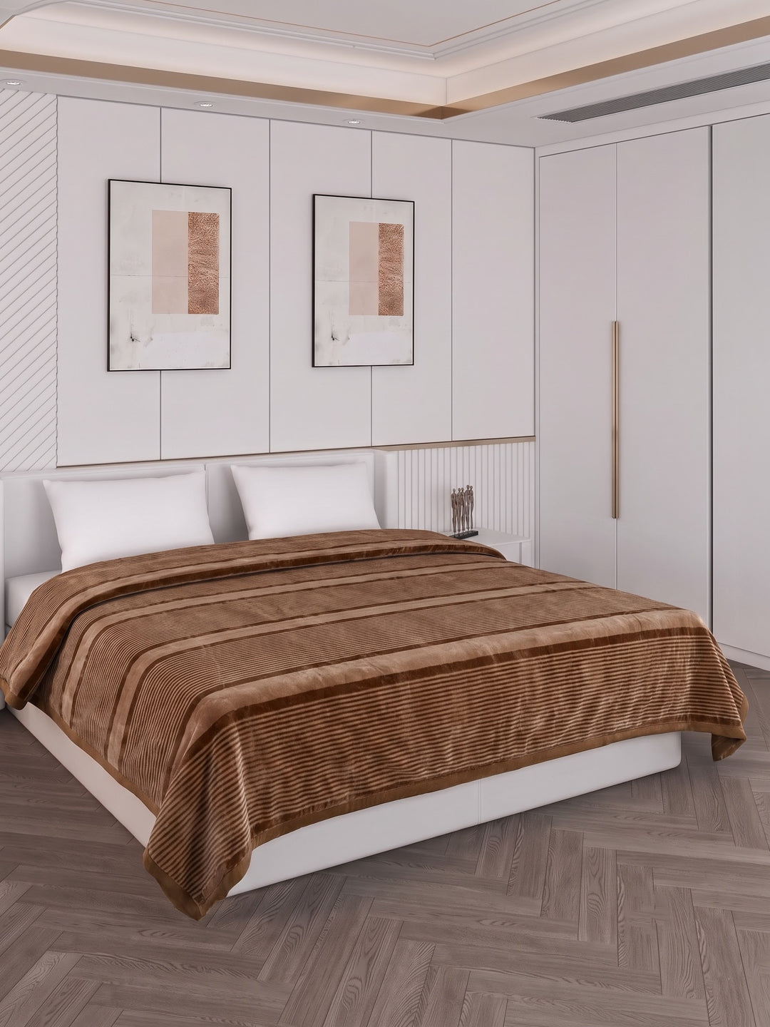 Printed Double Bed 2 Ply 990 GSM Blanket for Winter (Zurich), Weight 5.2 kg