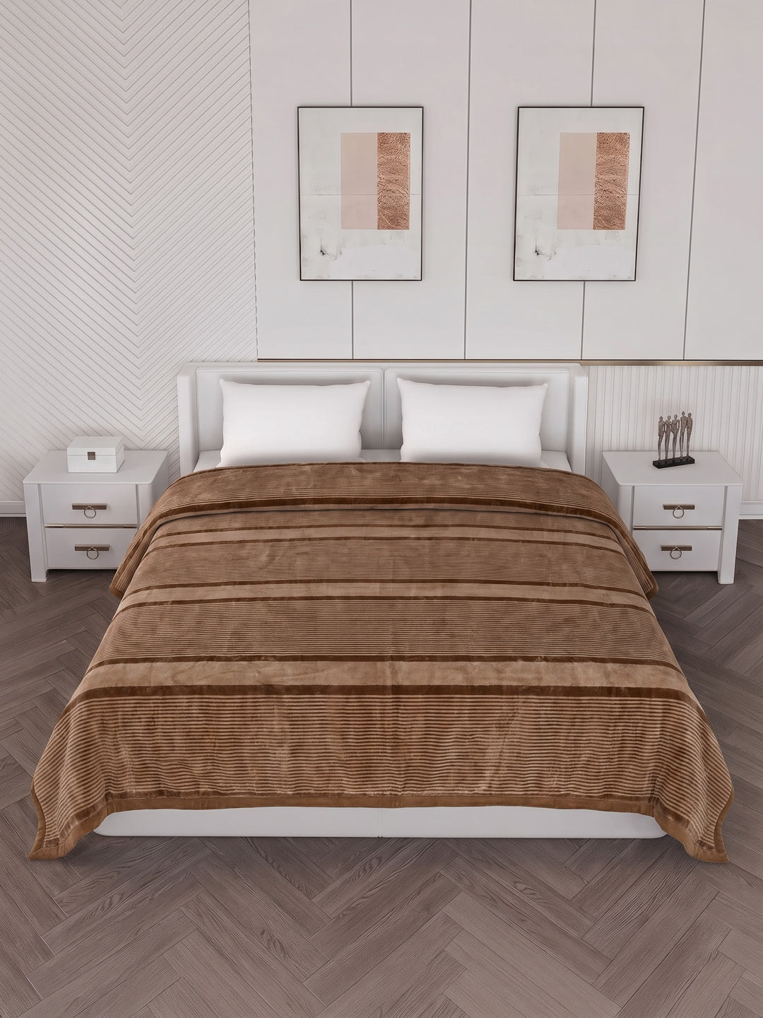 Printed Double Bed 2 Ply 990 GSM Blanket for Winter (Zurich), Weight 5.2 kg