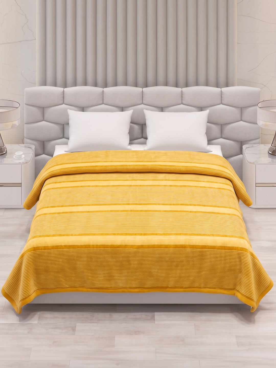 Printed Double Bed 2 Ply 990 GSM Blanket for Winter (Zurich), Weight 5.2 kg