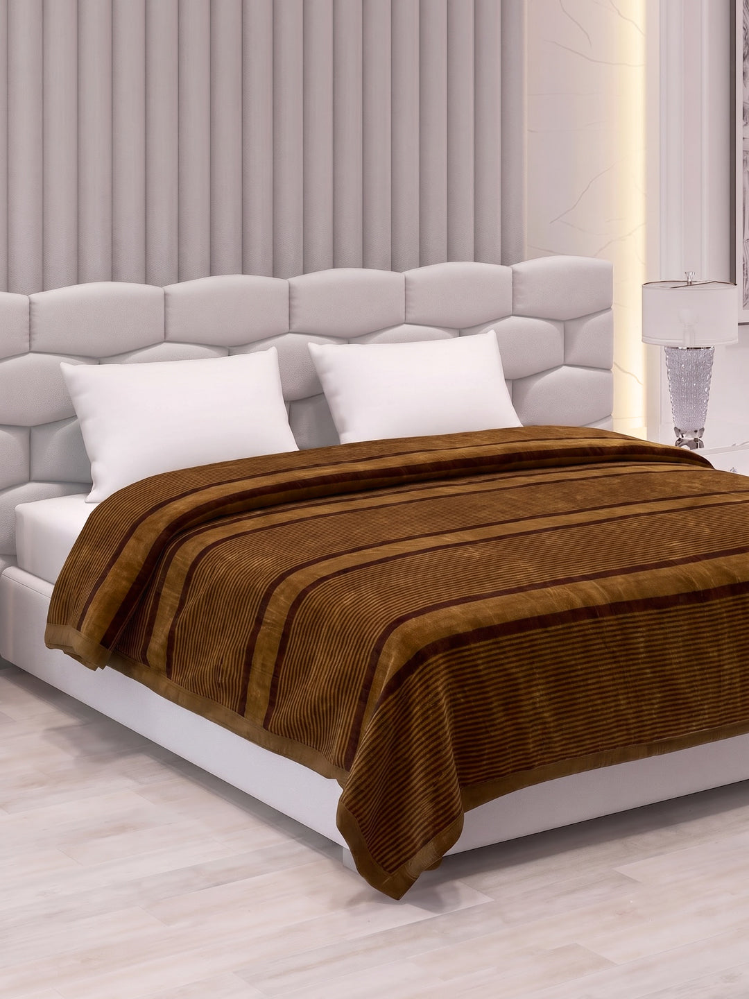 Printed Double Bed 2 Ply 990 GSM Blanket for Winter (Zurich), Weight 5.2 kg