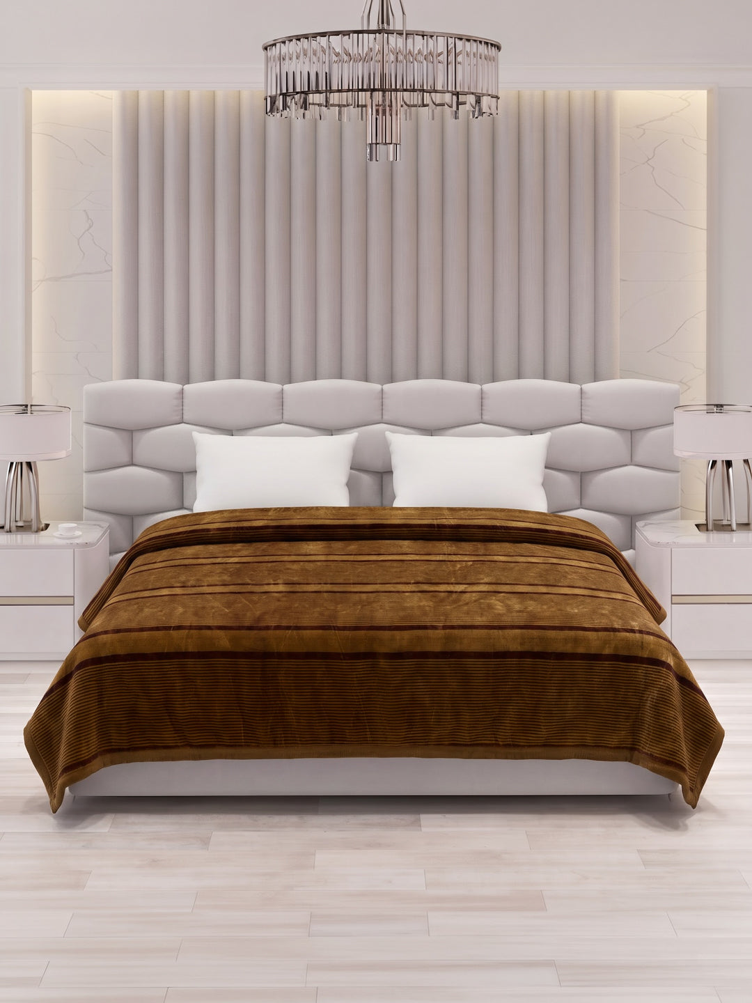 Printed Double Bed 2 Ply 990 GSM Blanket for Winter (Zurich), Weight 5.2 kg