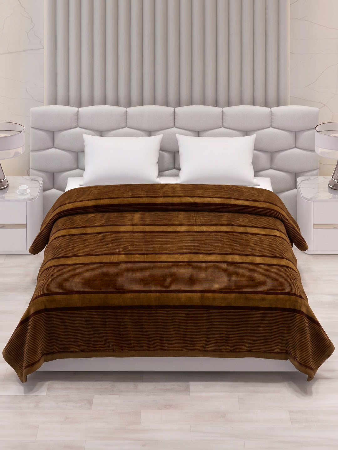 Printed Double Bed 2 Ply 990 GSM Blanket for Winter (Zurich), Weight 5.2 kg