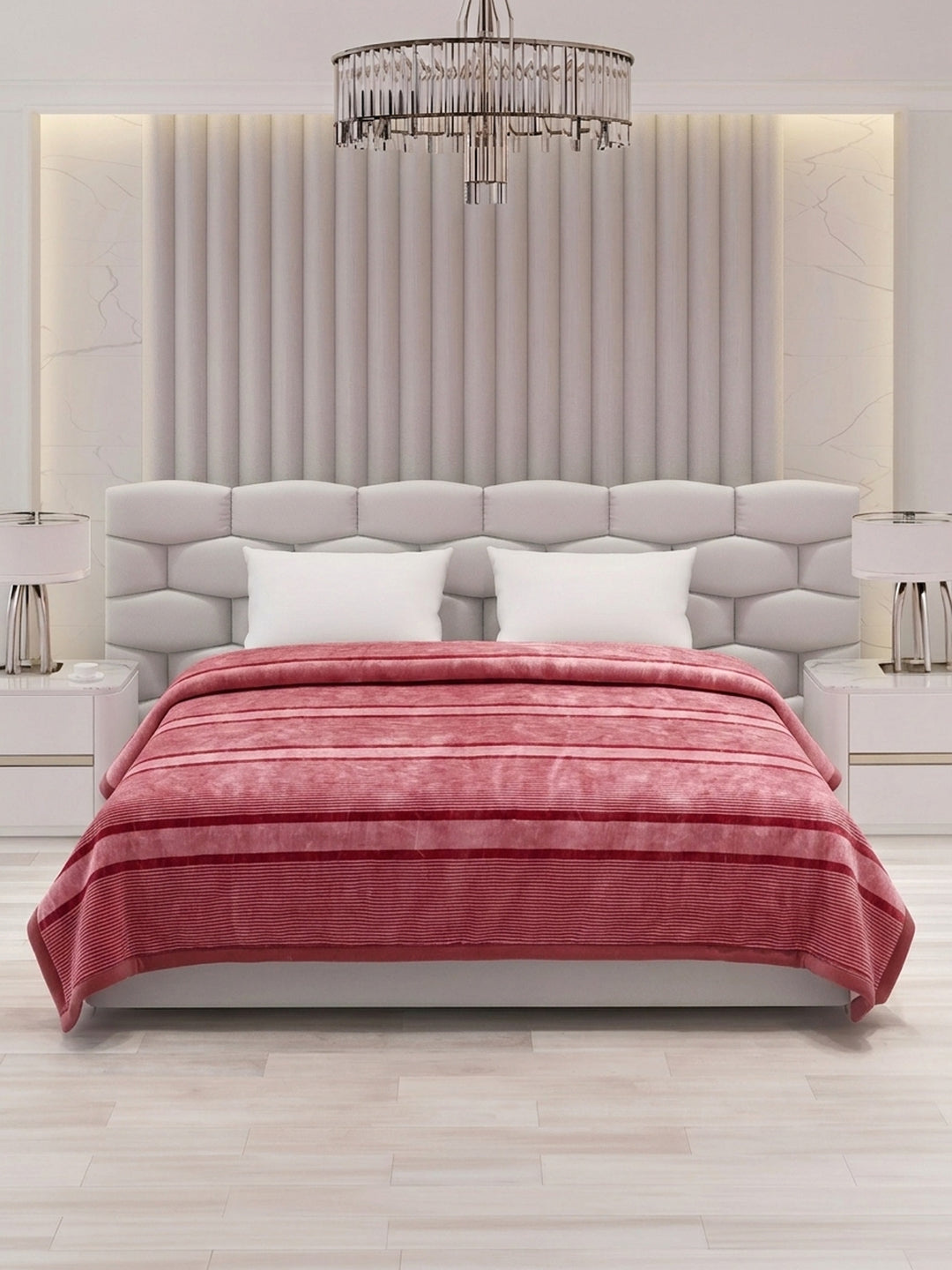 Printed Double Bed 2 Ply 990 GSM Blanket for Winter (Zurich), Weight 5.2 kg