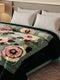 Floral Print Double Bed 2 Ply 850 GSM Blanket for Winter (Zylo), Weight 4.1 kg