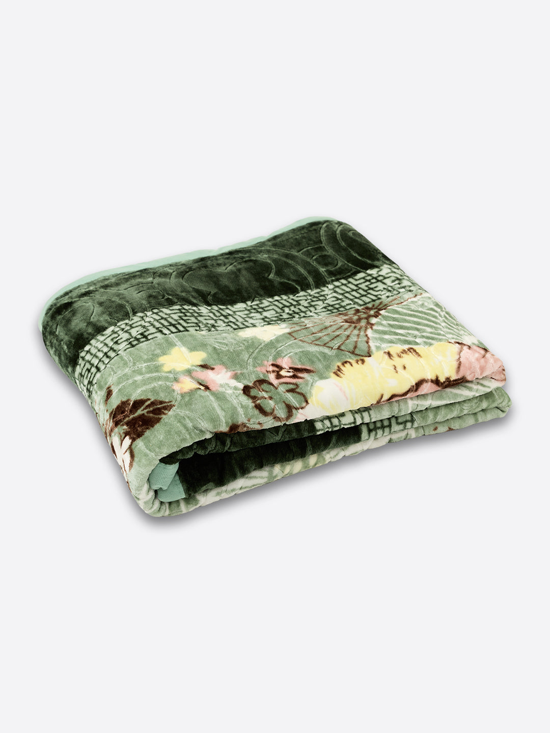 Floral Print Double Bed 2 Ply 850 GSM Blanket for Winter (Zylo), Weight 4.1 kg
