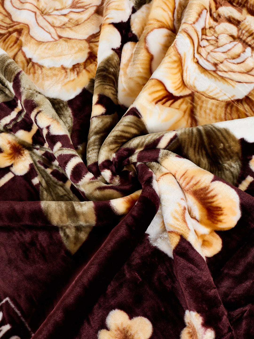 Floral Print Double Bed 2 Ply 850 GSM Blanket for Winter (Marshal), Weight 4.5 kg