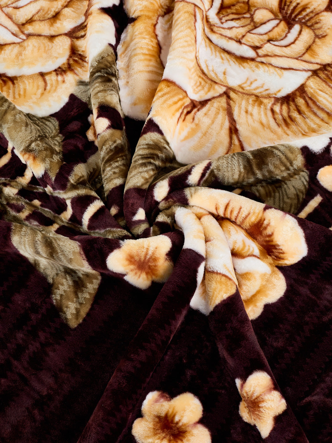 Floral Print Double Bed 2 Ply 850 GSM Blanket for Winter (Marshal), Weight 4.5 kg