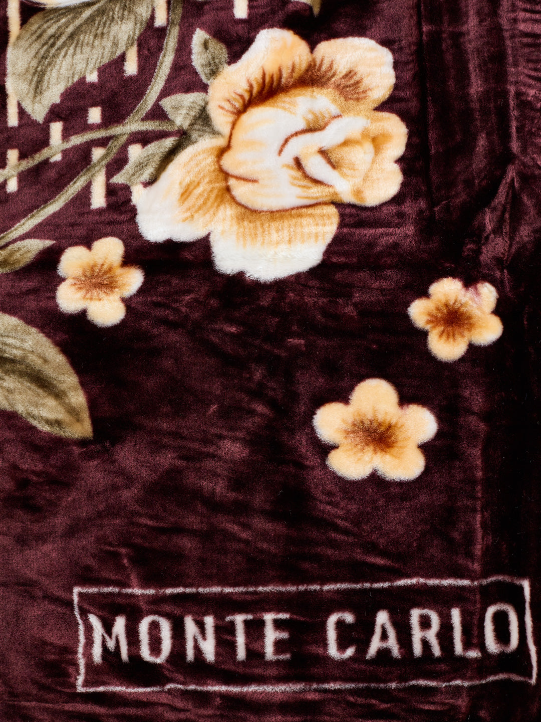 Floral Print Double Bed 2 Ply 850 GSM Blanket for Winter (Marshal), Weight 4.5 kg