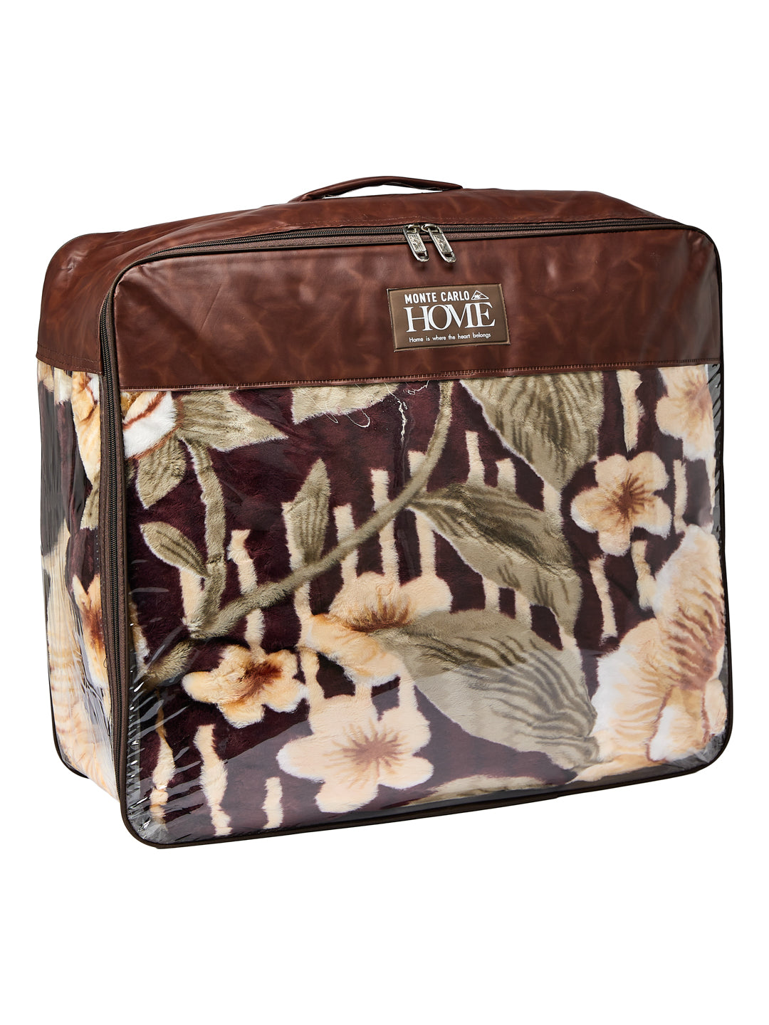Floral Print Double Bed 2 Ply 850 GSM Blanket for Winter (Marshal), Weight 4.5 kg