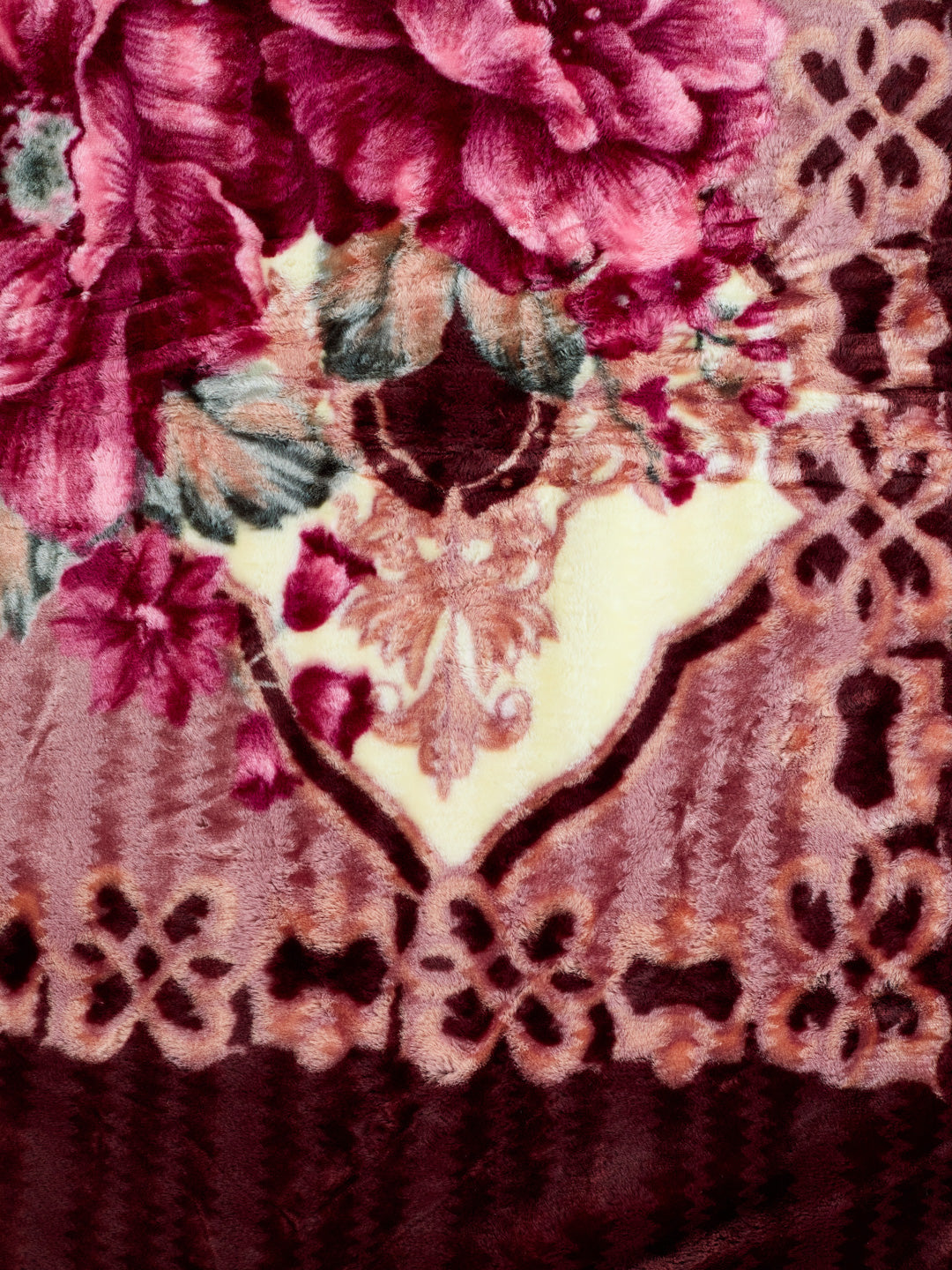 Floral Print Double Bed 2 Ply 850 GSM Blanket for Winter (Marshal), Weight 4.5 kg
