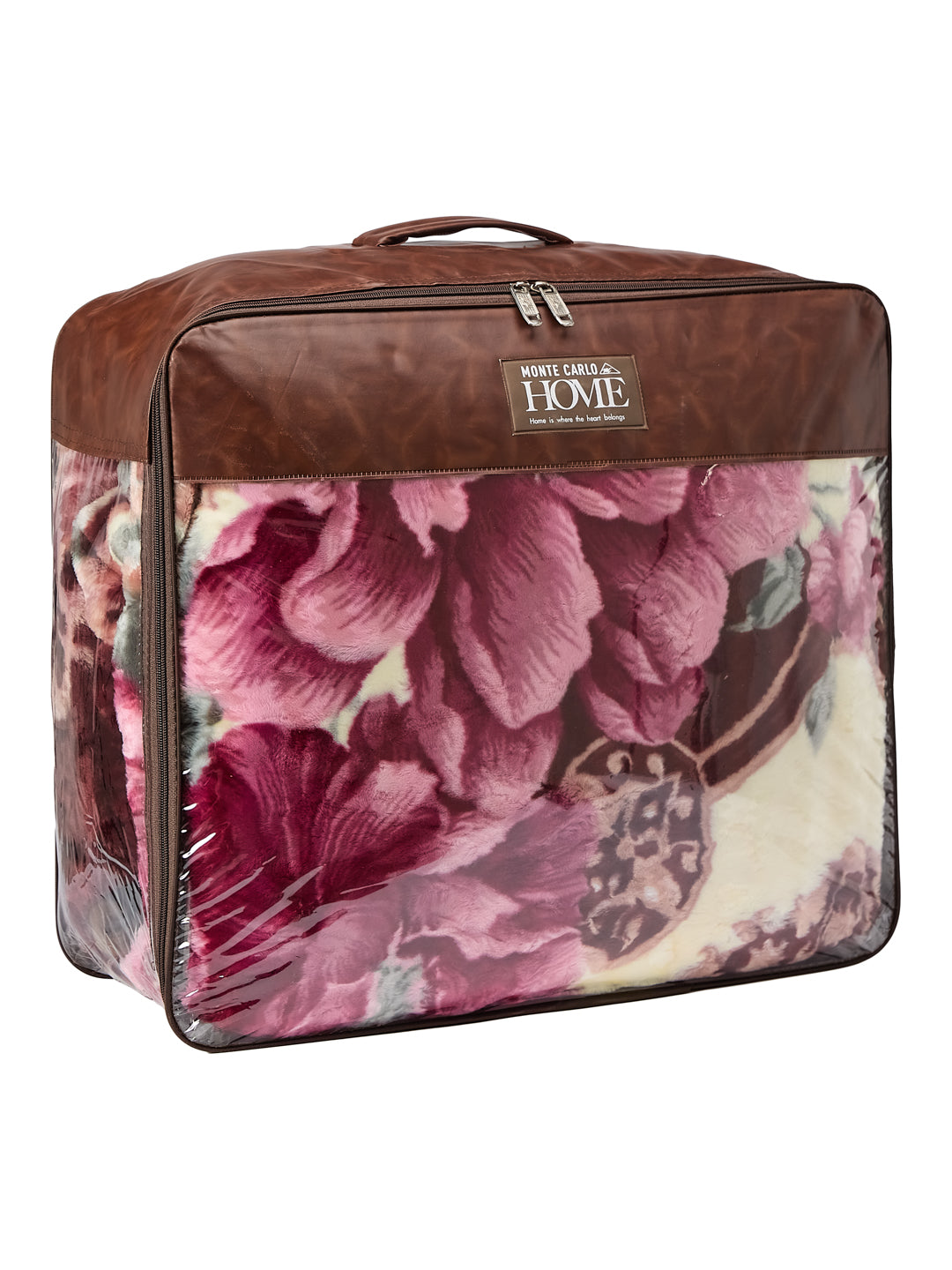 Floral Print Double Bed 2 Ply 850 GSM Blanket for Winter (Marshal), Weight 4.5 kg