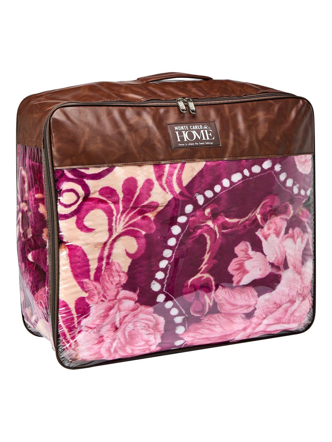Floral Print Double Bed 2 Ply 850 GSM Blanket for Winter (Marshal), Weight 4.5 kg