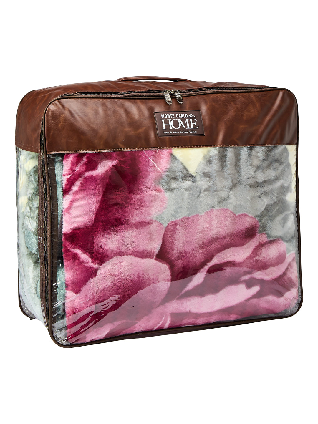Floral Print Double Bed 2 Ply 850 GSM Blanket for Winter (Marshal), Weight 4.5 kg