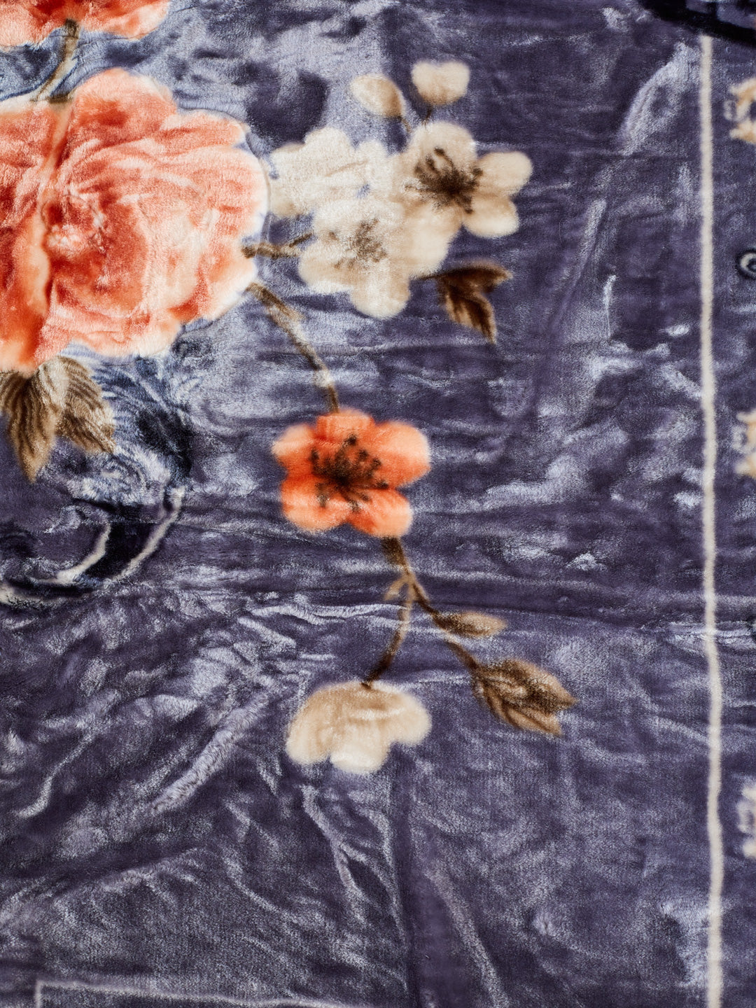 Floral Print Double Bed 2 Ply 850 GSM Blanket for Winter (Marshal), Weight 4.5 kg