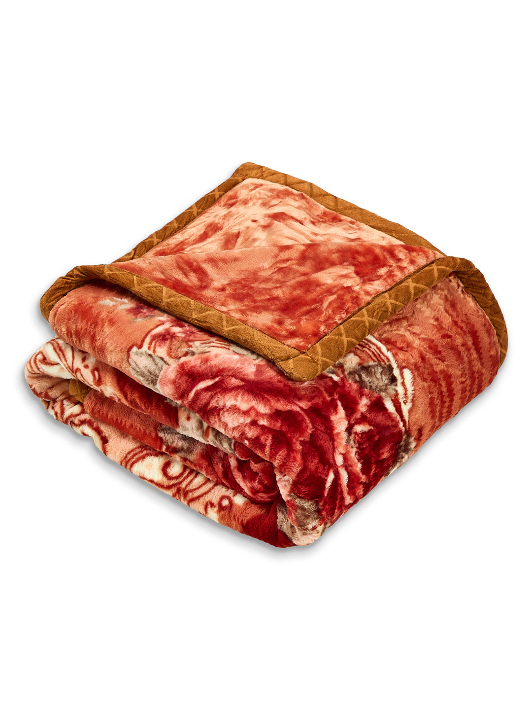 Floral Print Double Bed 2 Ply 850 GSM Blanket for Winter (Marshal), Weight 4.5 kg