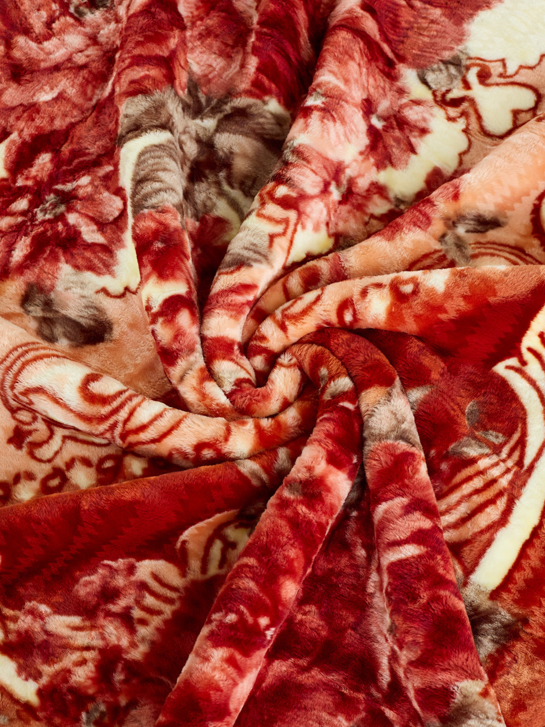 Floral Print Double Bed 2 Ply 850 GSM Blanket for Winter (Marshal), Weight 4.5 kg