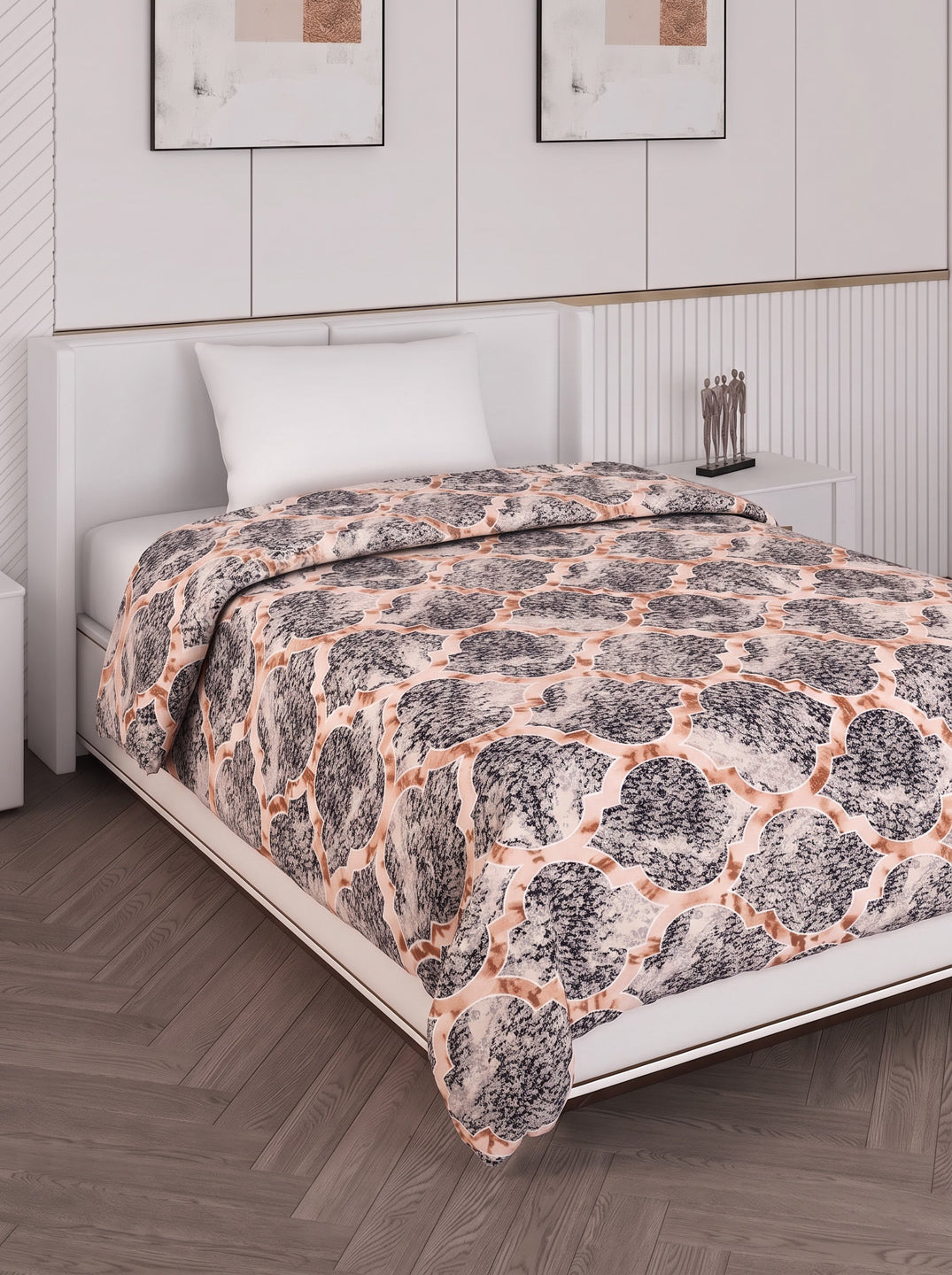 Printed Single Bed 150 GSM AC Blanket (Myra), Weight 800 gm