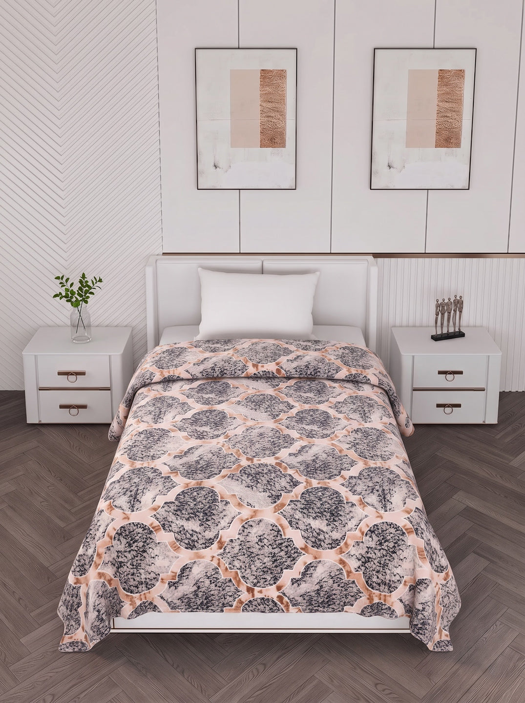 Printed Single Bed 150 GSM AC Blanket (Myra), Weight 800 gm