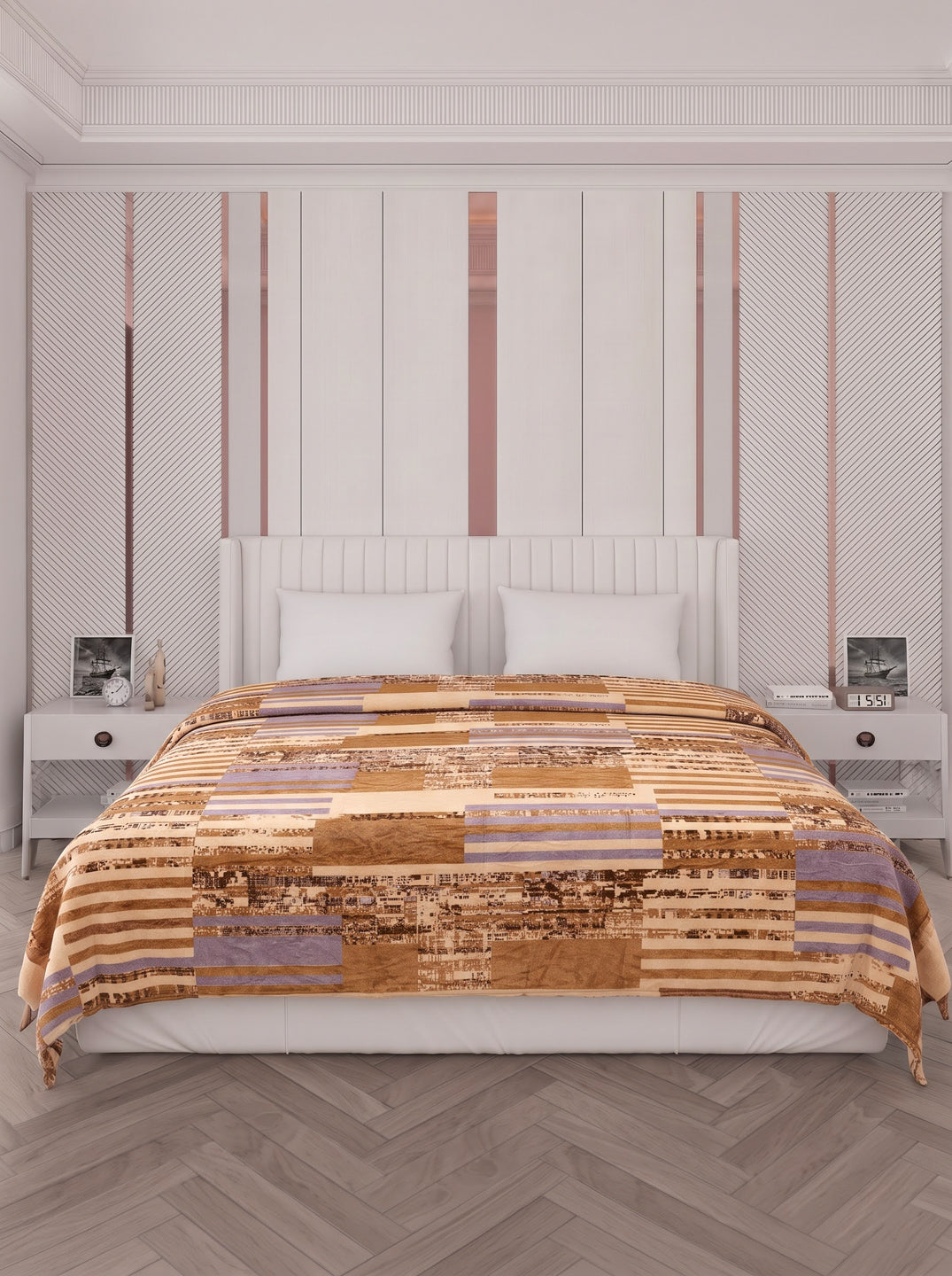 Printed Double Bed 150 GSM AC Blanket (Myra), Weight 1.2 kg