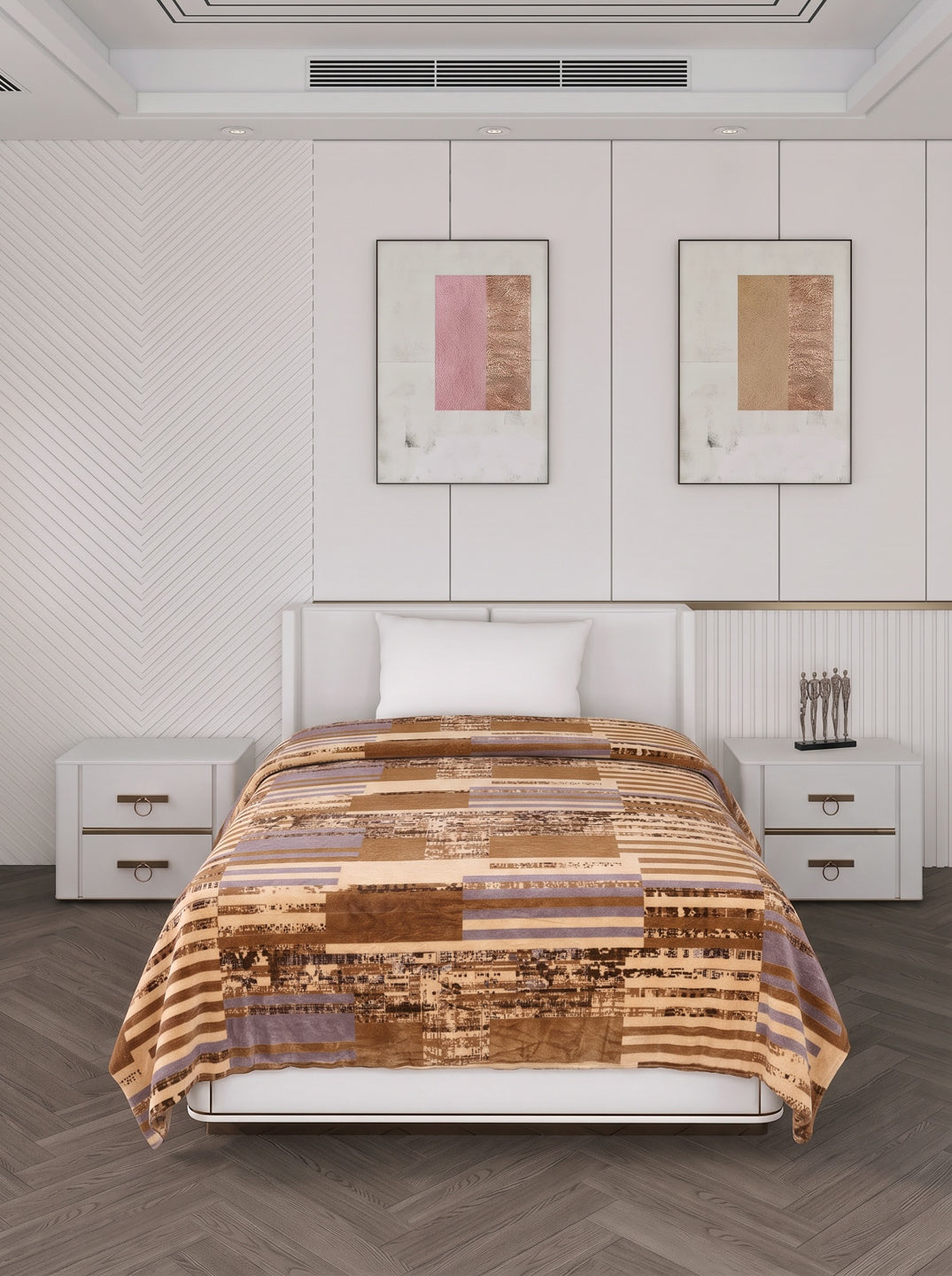 Printed Single Bed 150 GSM AC Blanket (Myra), Weight 800 gm