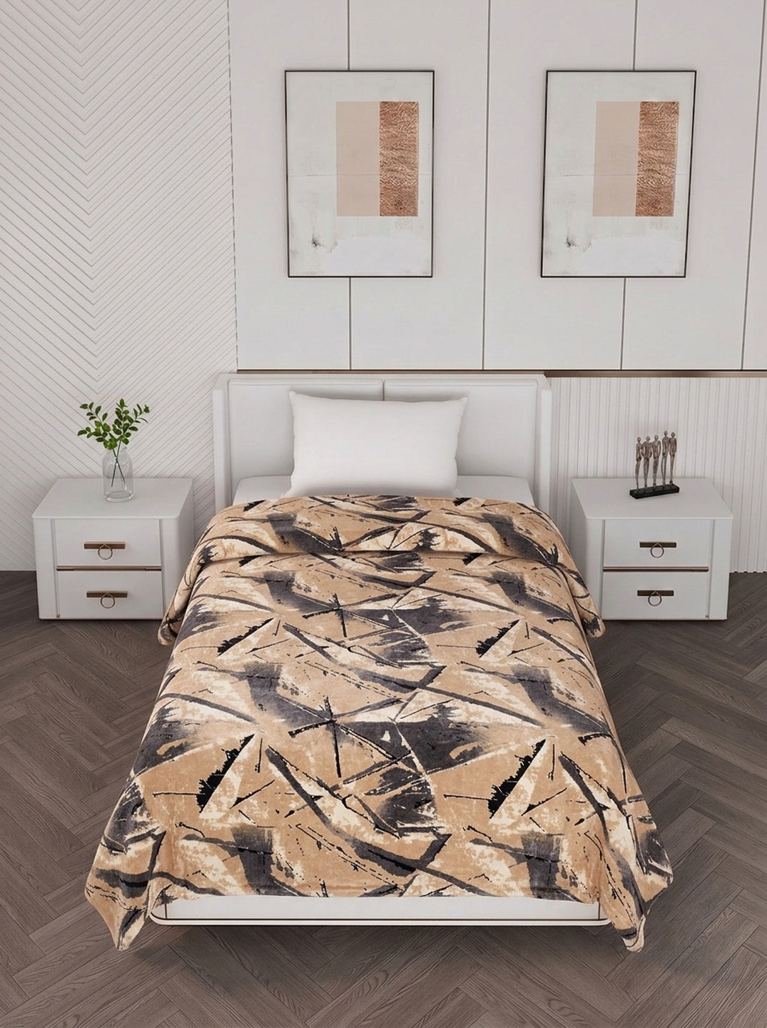 Printed Single Bed 150 GSM AC Blanket (Myra), Weight 800 gm