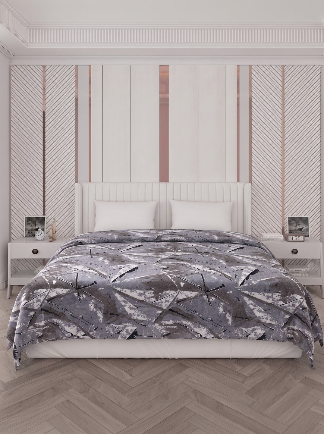 Printed Double Bed 150 GSM AC Blanket (Myra), Weight 1.2 kg