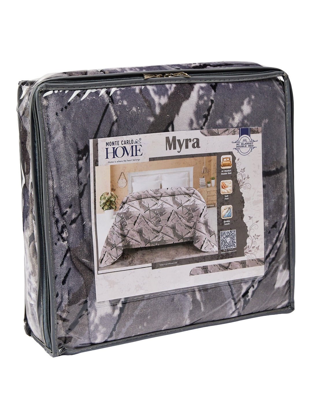 Printed Double Bed 150 GSM AC Blanket (Myra), Weight 1.2 kg