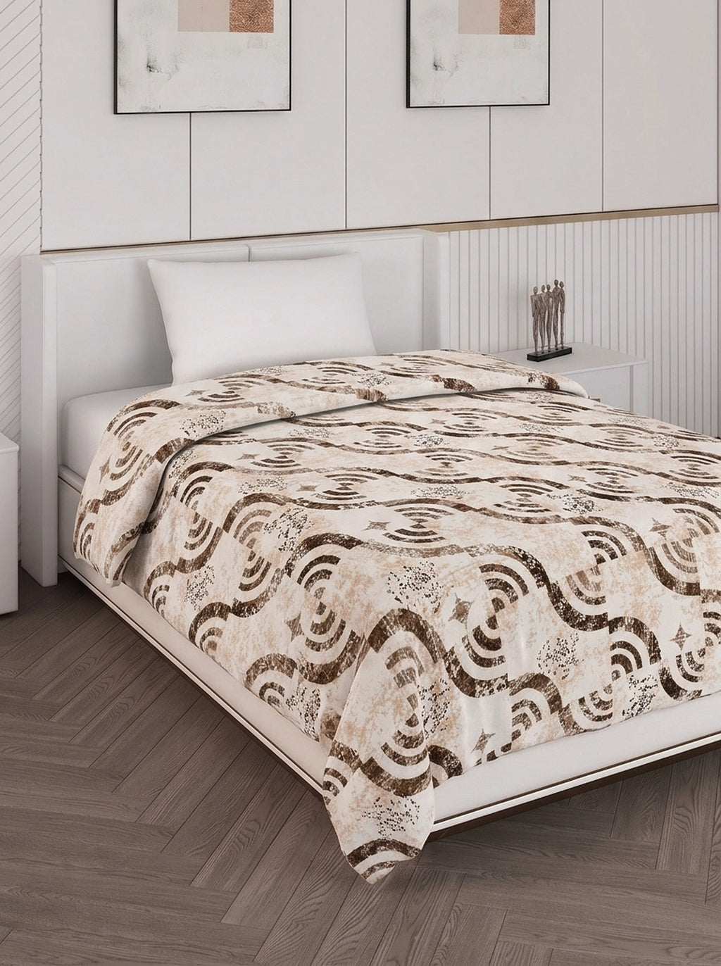 Printed Single Bed 150 GSM AC Blanket (Myra), Weight 800 gm