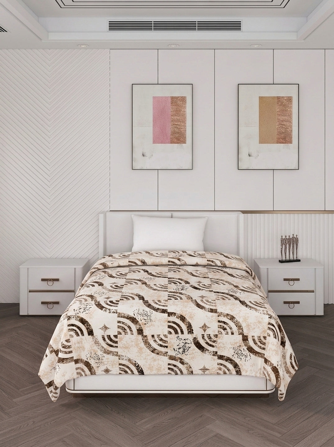 Printed Single Bed 150 GSM AC Blanket (Myra), Weight 800 gm