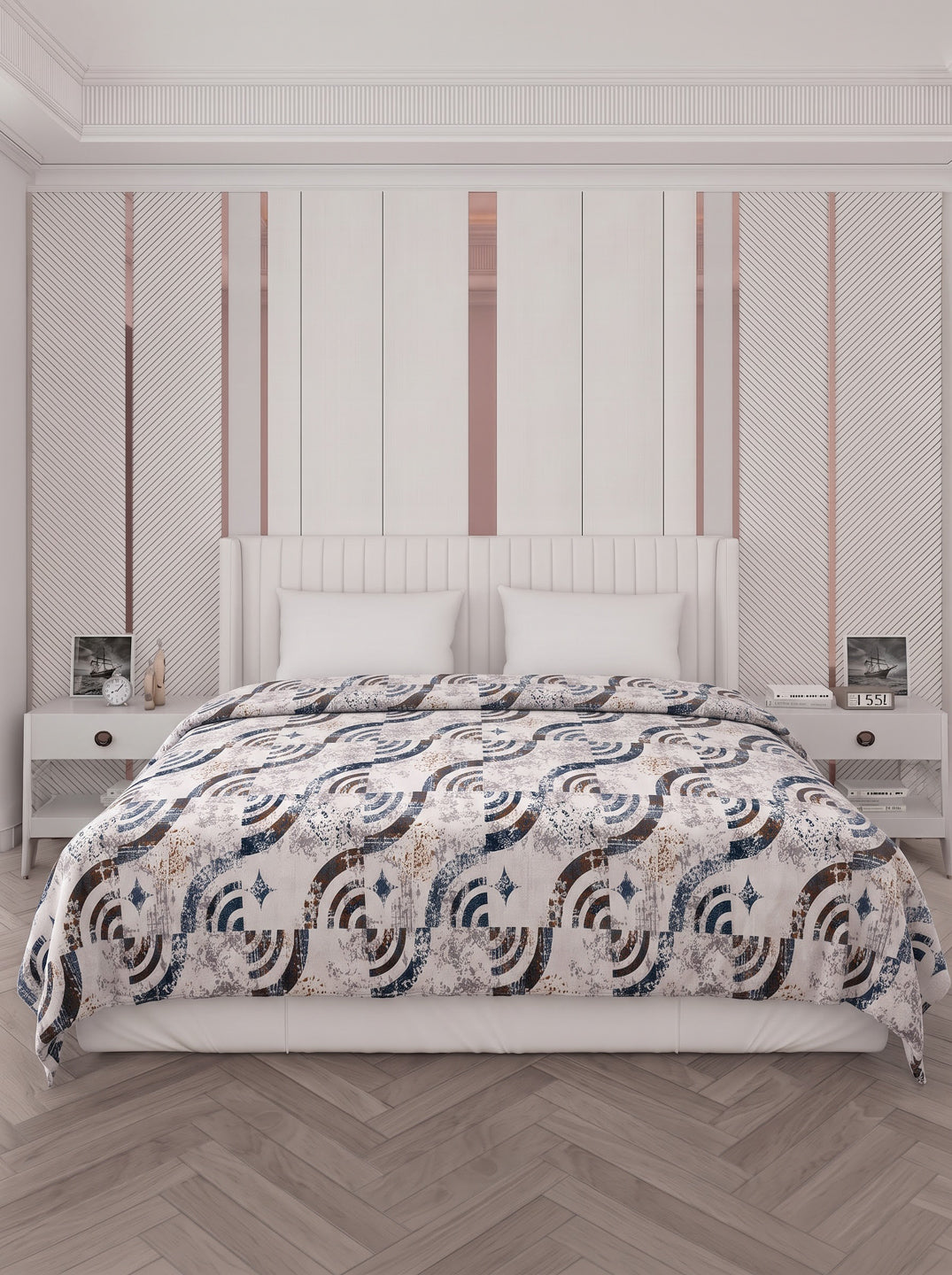Printed Double Bed 150 GSM AC Blanket (Myra), Weight 1.2 kg