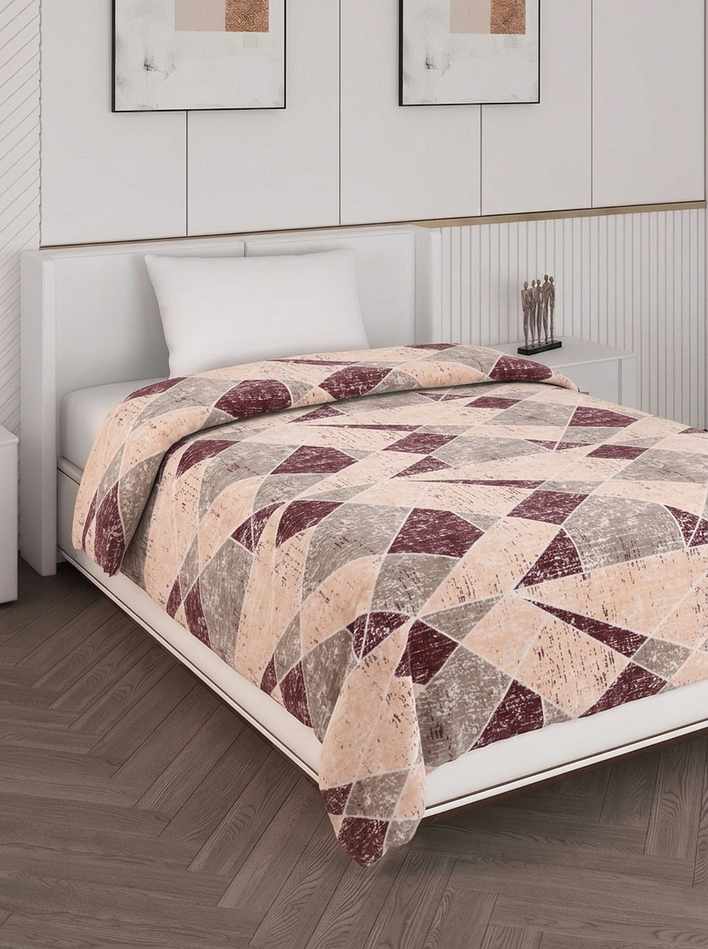 Printed Single Bed 150 GSM AC Blanket (Myra), Weight 800 gm
