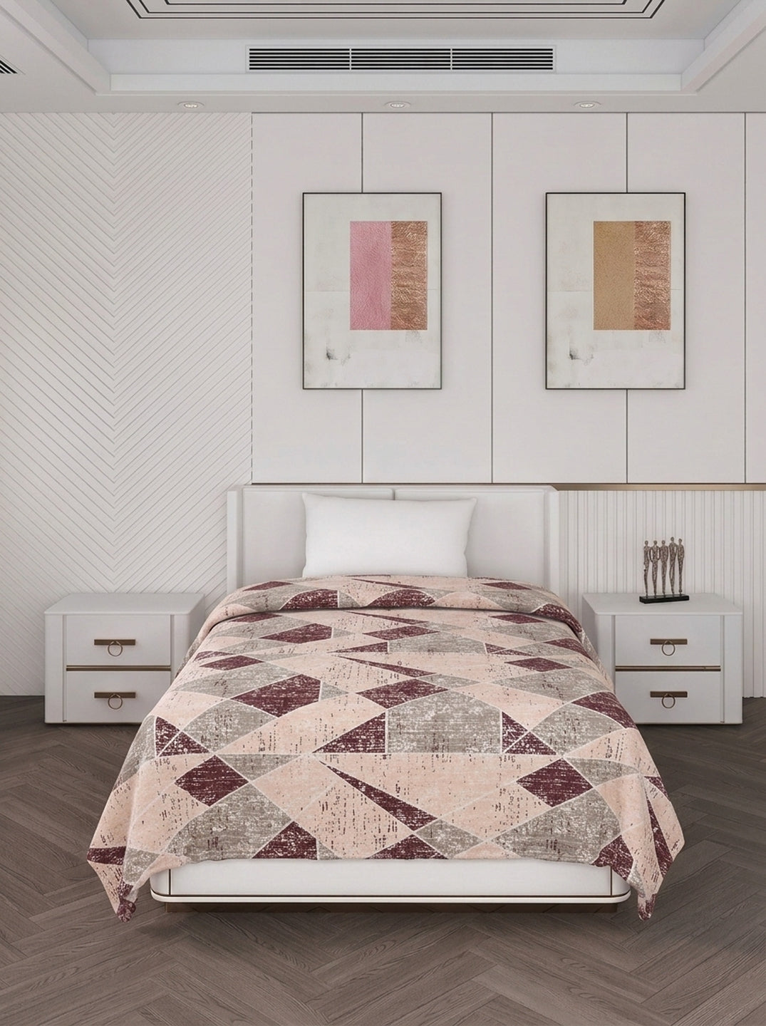 Printed Single Bed 150 GSM AC Blanket (Myra), Weight 800 gm