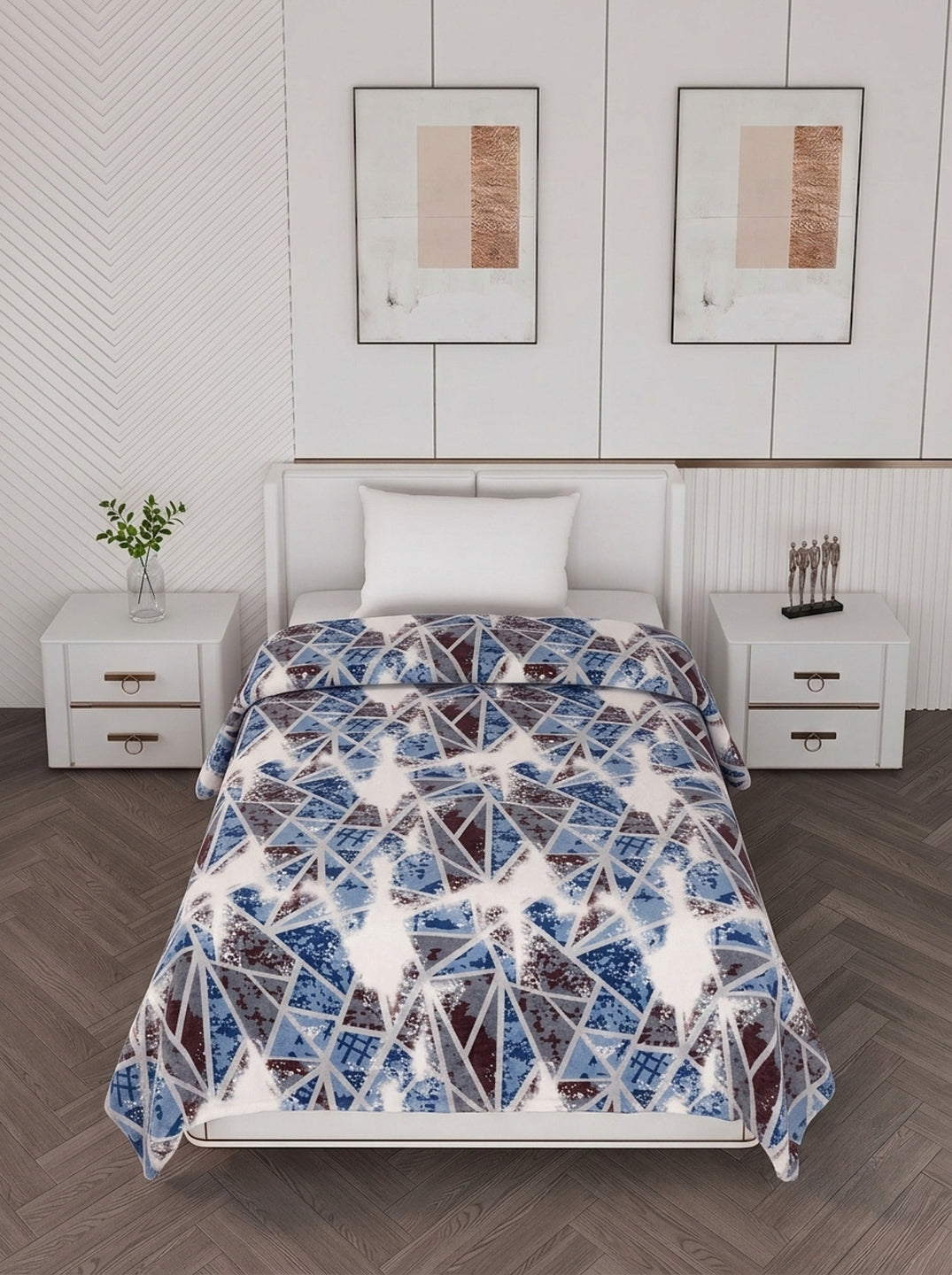Printed Single Bed 150 GSM AC Blanket (Myra), Weight 800 gm