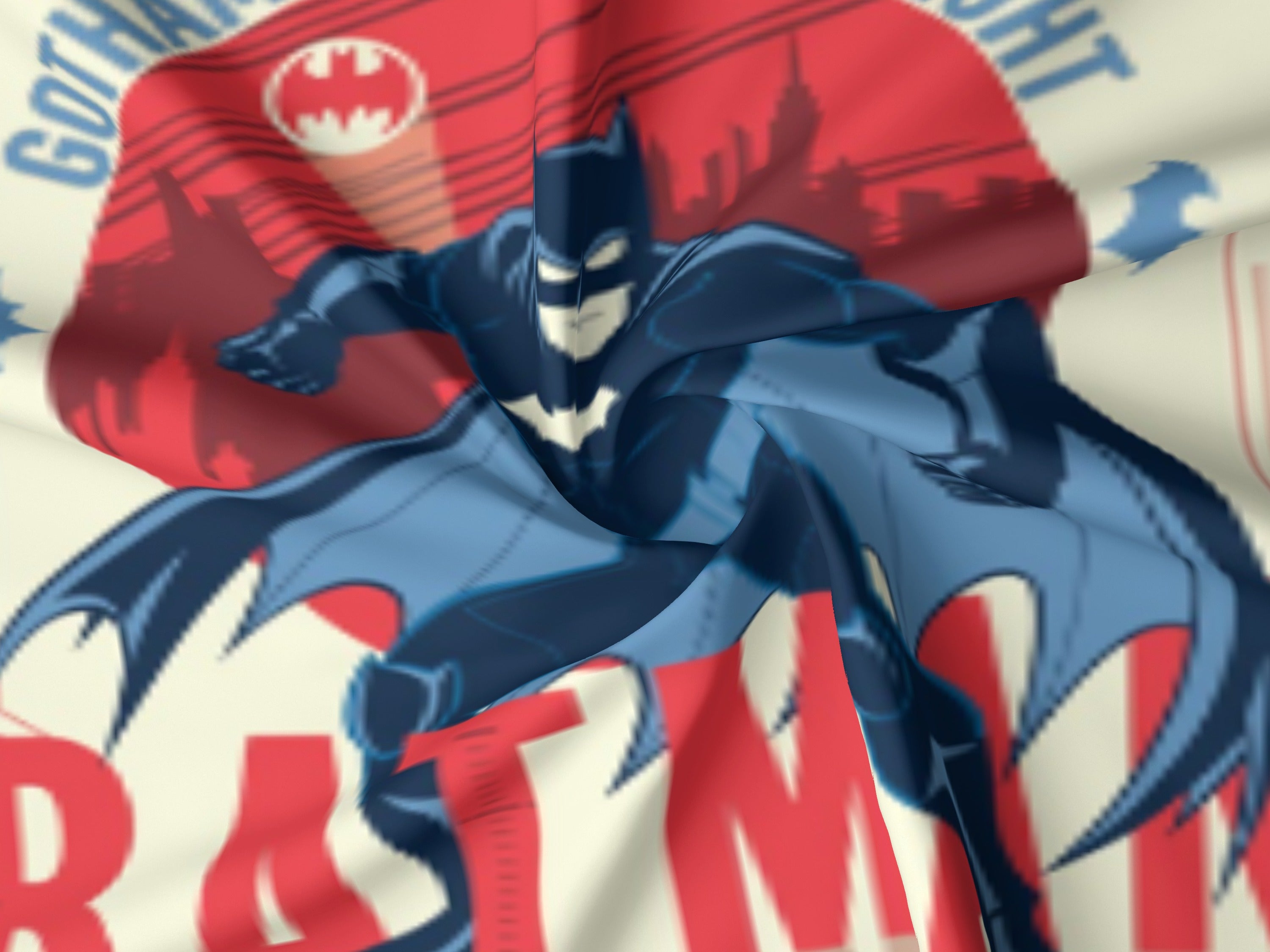 Monte Carlo Batman Printed 110 GSM Single Bedsheet with 1 Pillow Cover for Kids