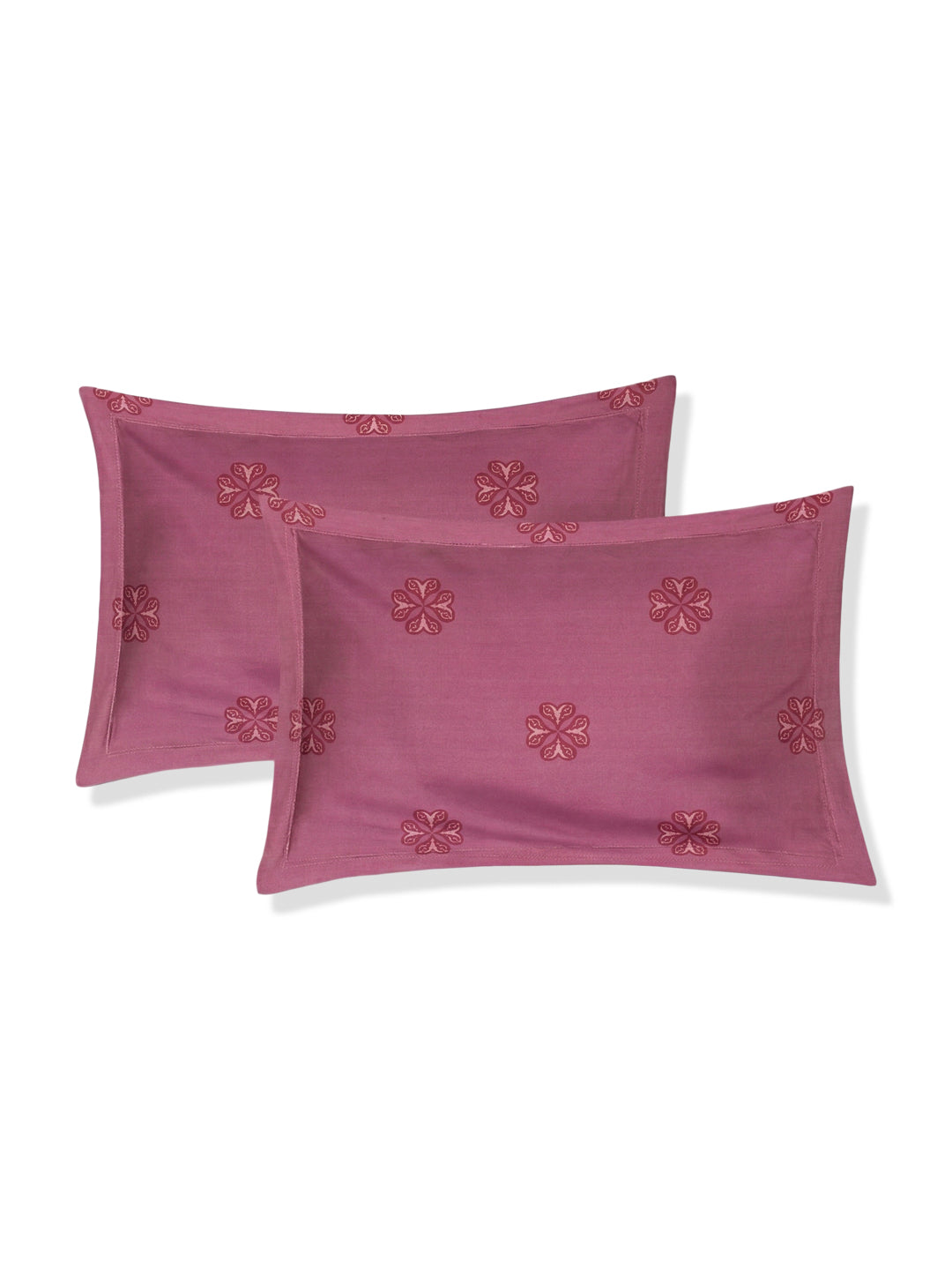 110 GSM Polyester Double Bed Bedsheet with 2 Pillow Covers Aromatica Collection
