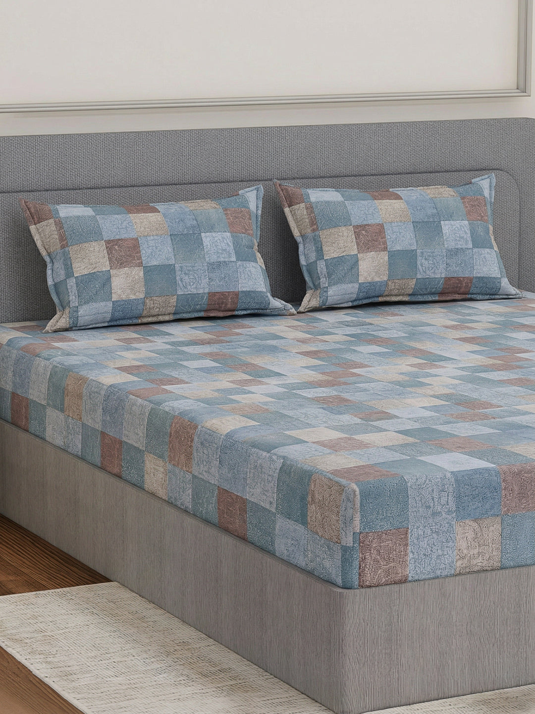 Premium 180 TC Bamboo Cotton King Size Bedsheet with 2 Pillow Covers Eco Bamboo Collection