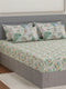 Luxury 300 TC Pure Cotton King Size Bedsheet with 4 Pillow Covers Brush & Bloom Collection