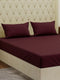 Premium 210 TC Pure Cotton King Size Bedsheet with 2 Pillow Covers Classique Casa Solids Collection