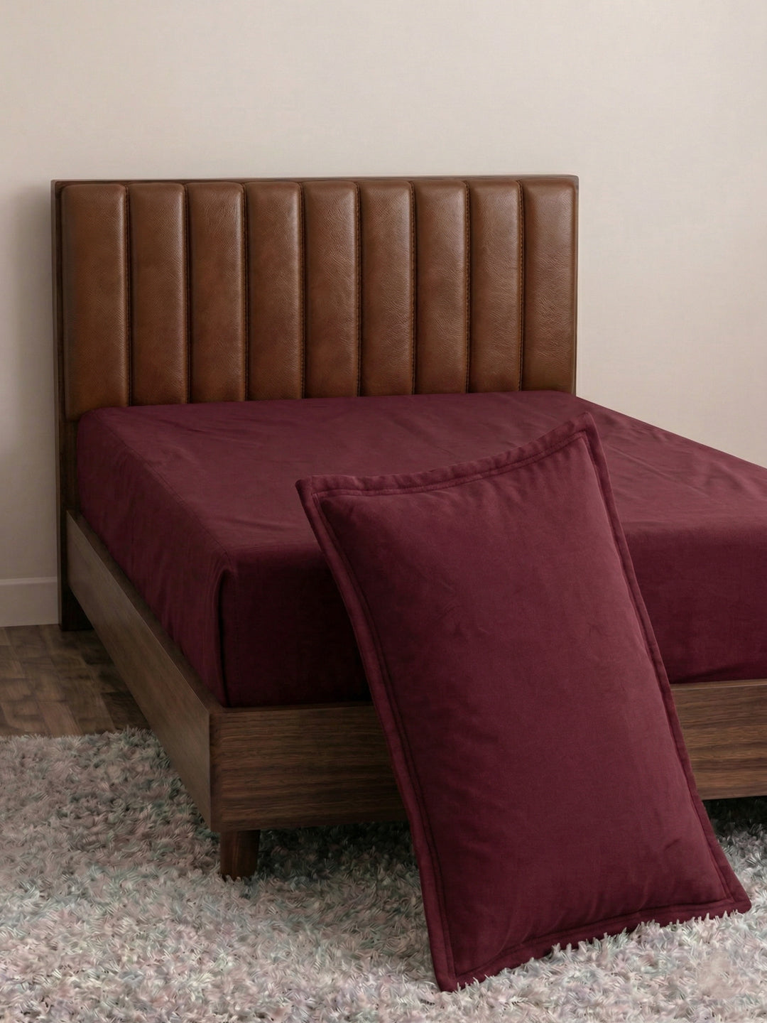 Premium 210 TC Pure Cotton Single Bed Bedsheet with 1 Pillow Cover Classique Casa Solids Collection